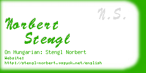 norbert stengl business card